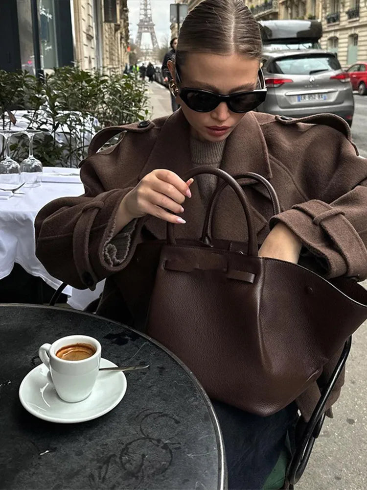 Ava | Women's Tailored Wool Belted Pea Coat