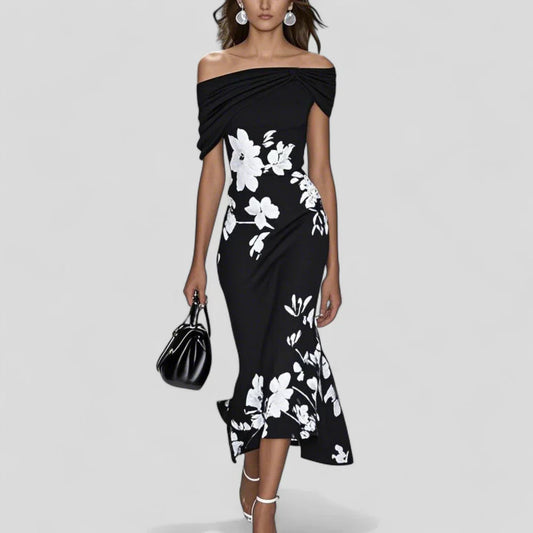 Danica | Women’s Elegant Floral Midi Dress
