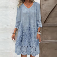 Zoe | Women's Elegant Long Sleeve Boho Midi Dress