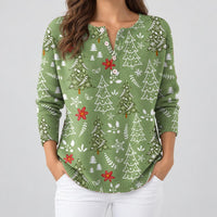 Camilla | Women's Festive Button Christmas Top