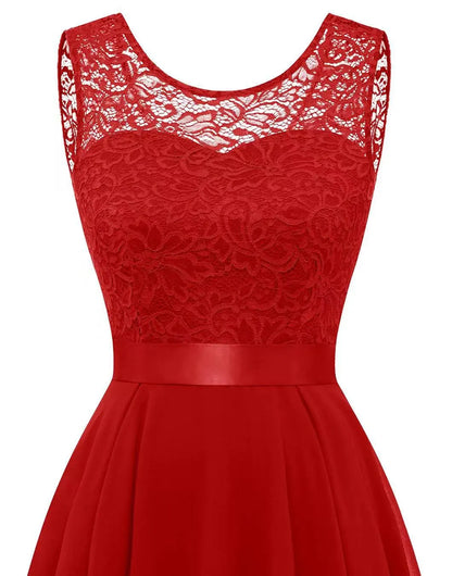 Hallie | Women’s High-Low Wedding Guest Midi Dress