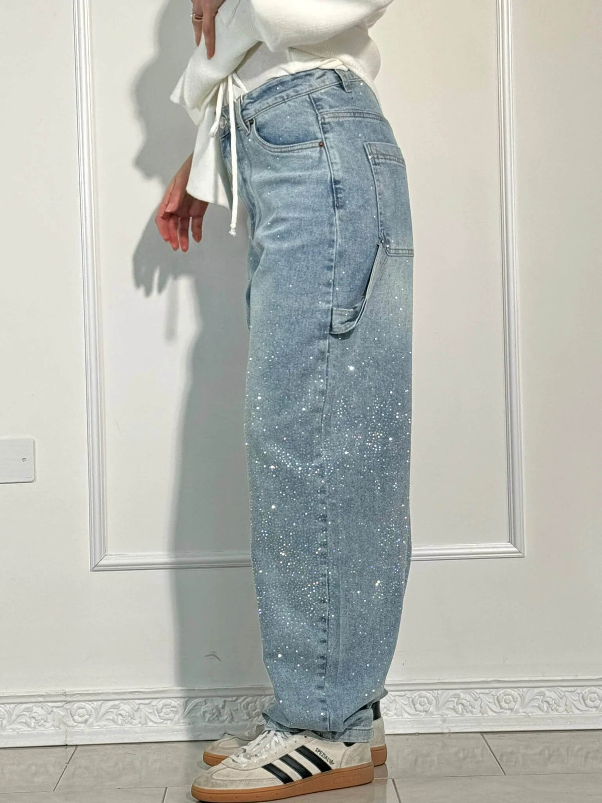Daisy | Women's Sparkly Wide Leg Jeans