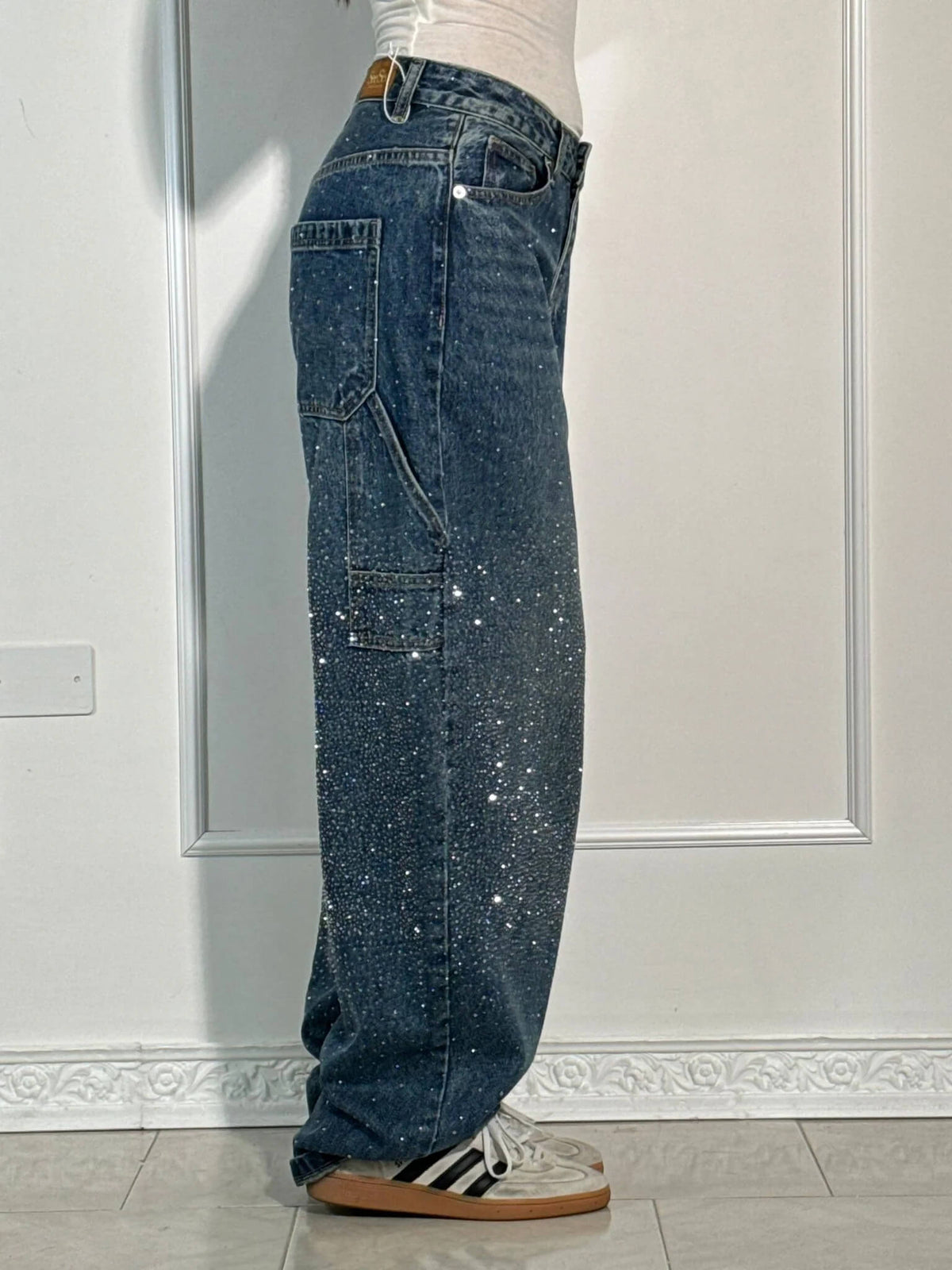 Daisy | Women's Sparkly Wide Leg Jeans