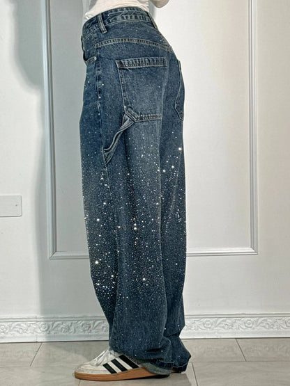 Daisy | Women's Sparkly Wide Leg Jeans