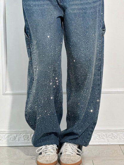 Daisy | Women's Sparkly Wide Leg Jeans