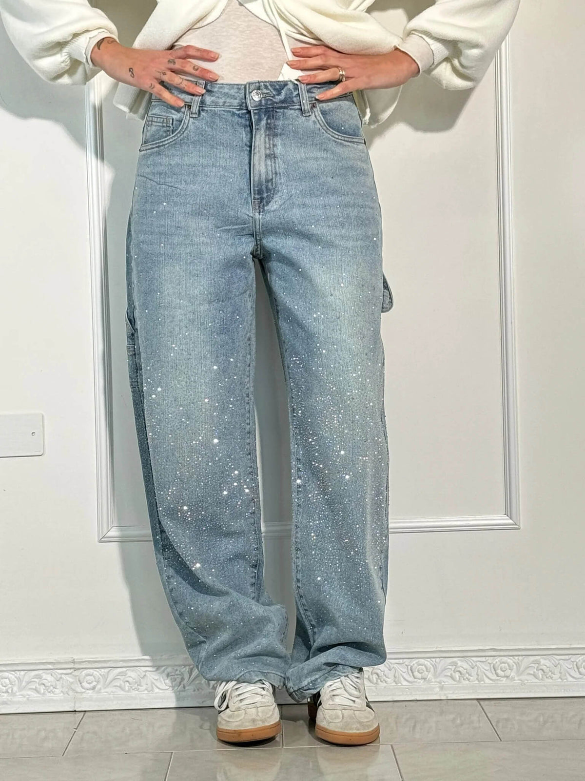 Daisy | Women's Sparkly Wide Leg Jeans