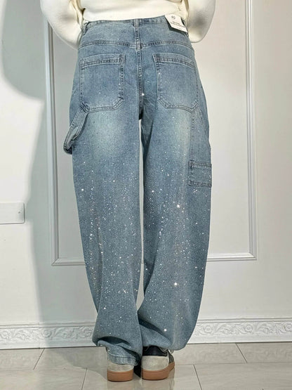 Daisy | Women's Sparkly Wide Leg Jeans