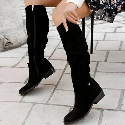 Flora | Women’s Casual Knee High Cowboy Boots