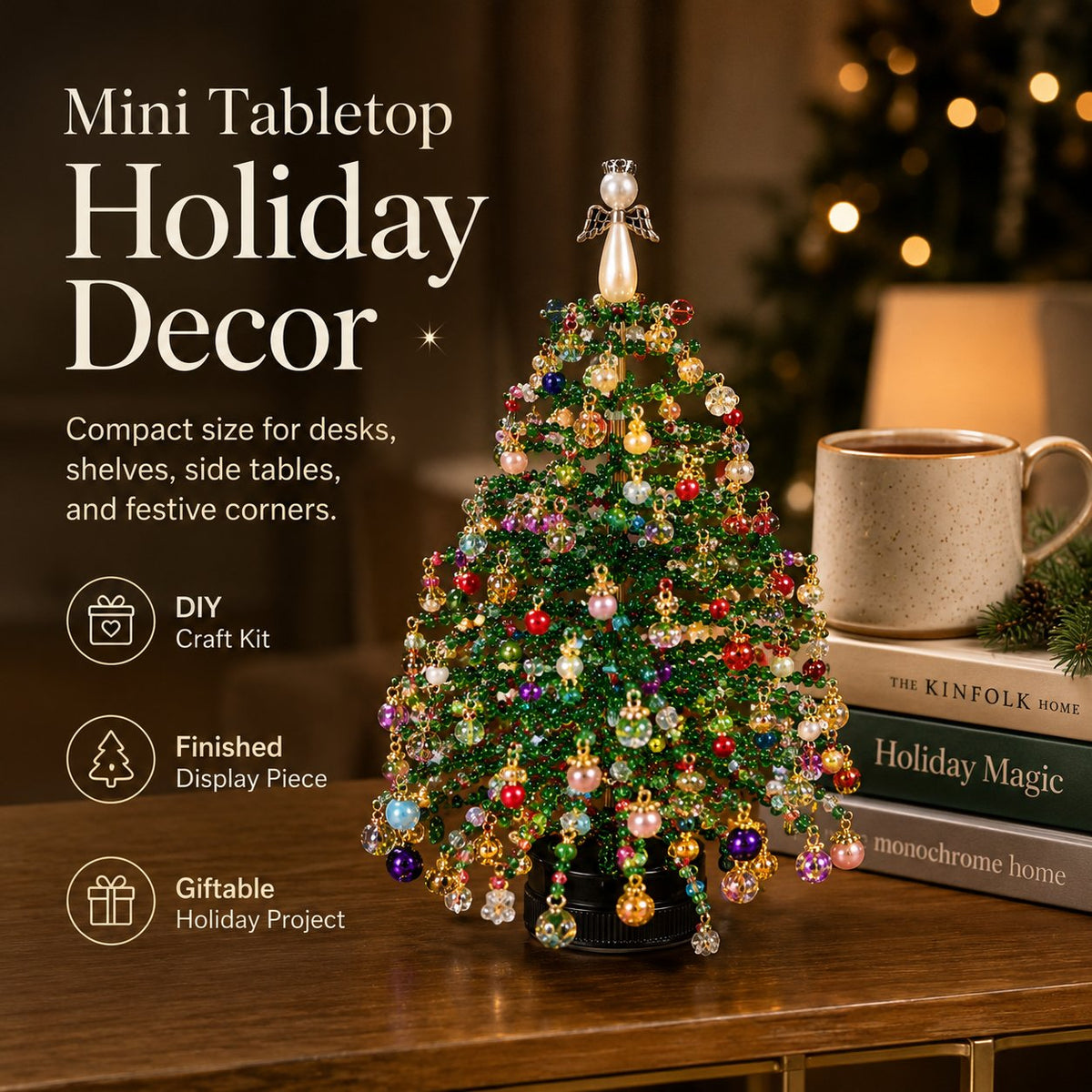 DIY Christmas Tree Decoration Kit Festive Beaded Craft