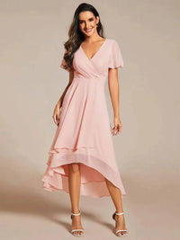 Vera | Women's Asymmetrical Wedding Guest Midi Dress