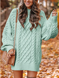 Ellie | Women's Chunky Cable Knit Midi Jumper Dress