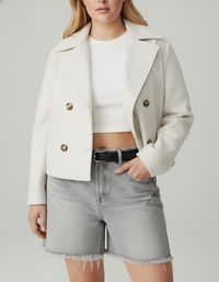 Elspeth | Women's Cropped Wool Pea Coat