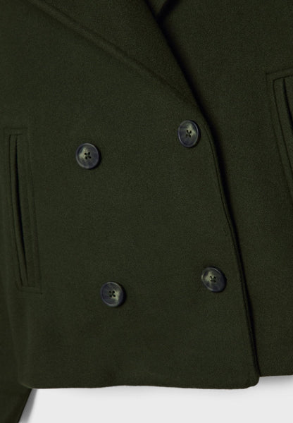 Elspeth | Women's Cropped Wool Pea Coat