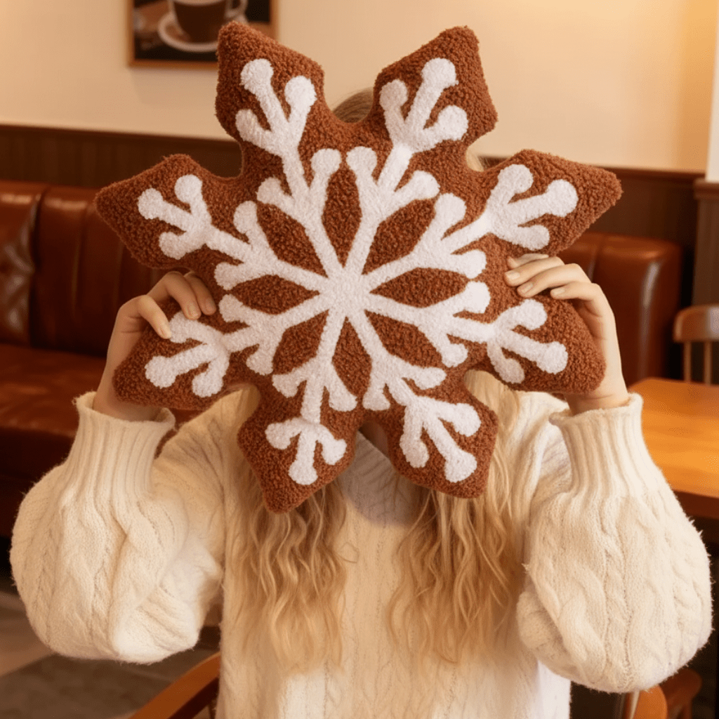 Festive Christmas Snowflake Cushion Cover