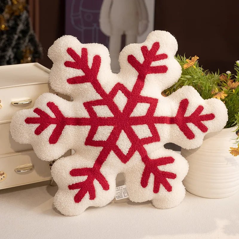 Festive Christmas Snowflake Cushion Cover