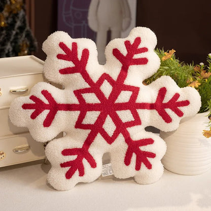 Festive Christmas Snowflake Cushion Cover