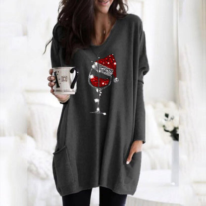 Fiona | Women's Festive Graphic Christmas Top