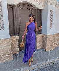 Tara | Women's Pleated Wedding Guest Dress