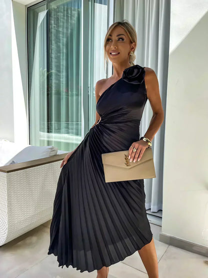 Sienna | Women’s Pleated Wedding Guest Midi Dress