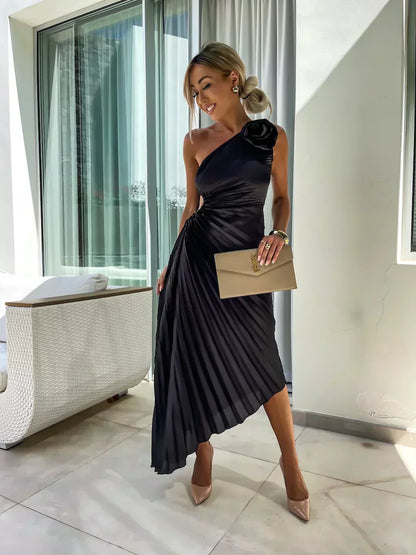 Sienna | Women’s Pleated Wedding Guest Midi Dress