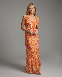 Lola | Women's Floral V-neck Fall Dress