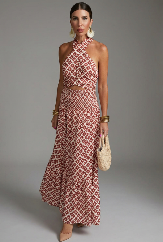 Azyrelle | Women’s Halterneck Maxi Wedding Guest Dress
