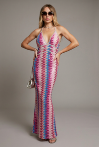 Kayla | Women's Deep V-Neck Boho Maxi Dress