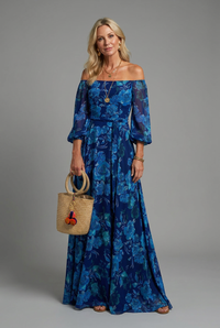 Ines | Women's Elegant Floral Fall Dress