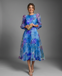 Alice | Women's Floral Wedding Guest Midi Dress