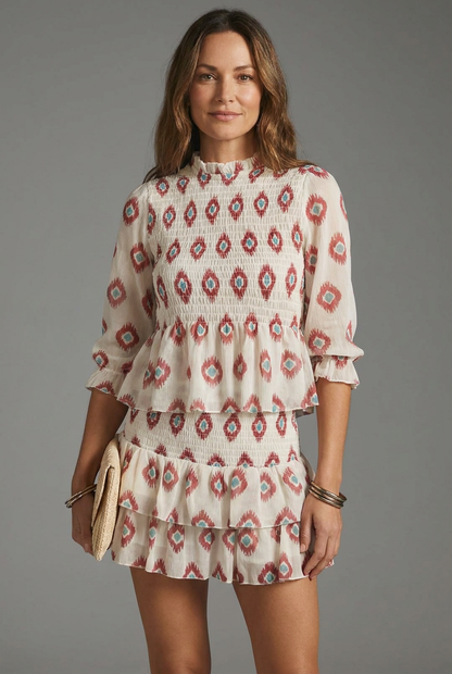 Ivory | Women’s Tiered Mini Wedding Guest Dress