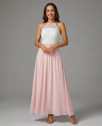 Josephine | Women Halter Neck Wedding Guest Maxi Dress