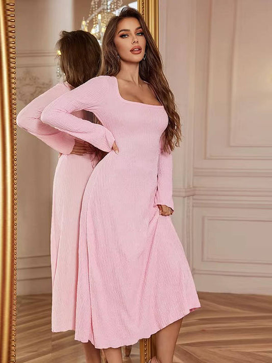 Iris | Women's Square Neck Wedding Guest Midi Dress
