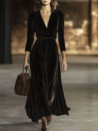 Imogen | Women's Elegant Velvet Longline Evening Dress