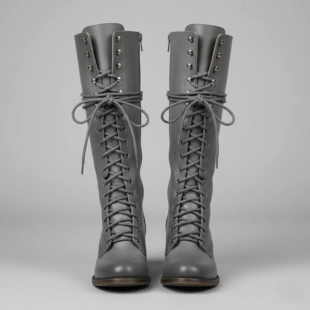 Isla | Women's Sturdy Lace-Up Knee-High Boots