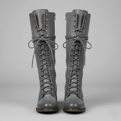 Isla | Women's Sturdy Lace-Up Knee-High Boots