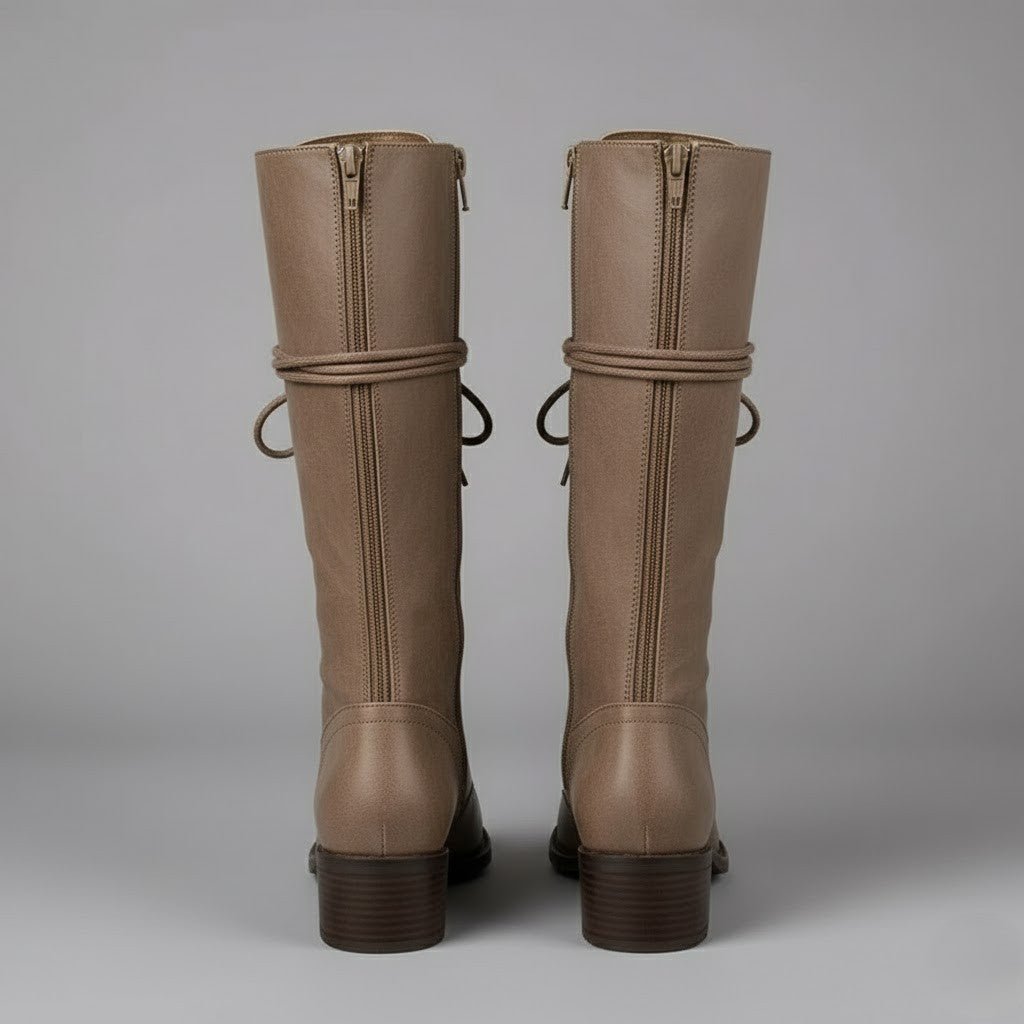 Isla | Women's Sturdy Lace-Up Knee-High Boots