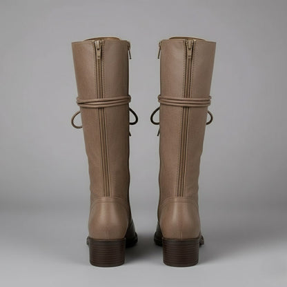 Isla | Women's Sturdy Lace-Up Knee-High Boots
