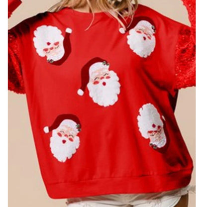 Jacqueline | Women's Sequined Sequin Christmas Jumper with Sequin Sleeves