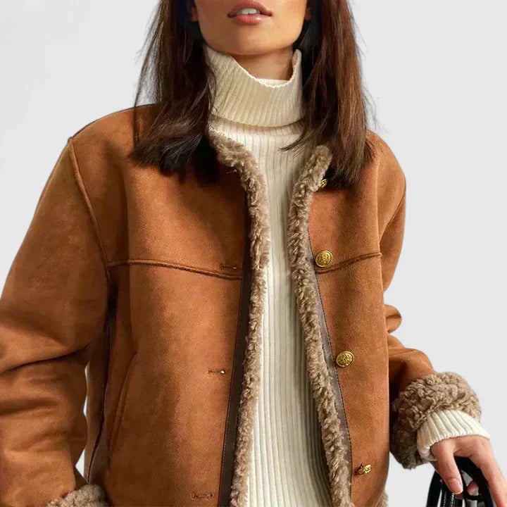 Katie | Women's Shearling Elegant Wool Jacket