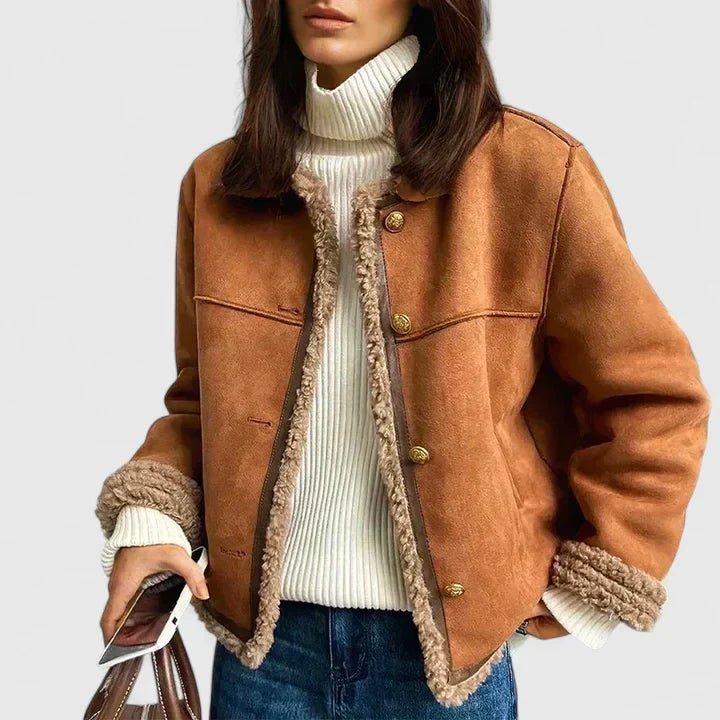 Katie | Women's Shearling Elegant Wool Jacket