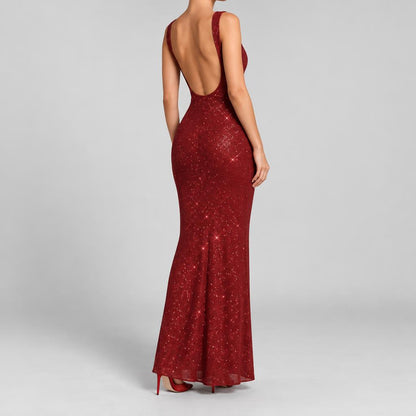 Kerry | Women's Elegant Sequin Maxi Evening Dress