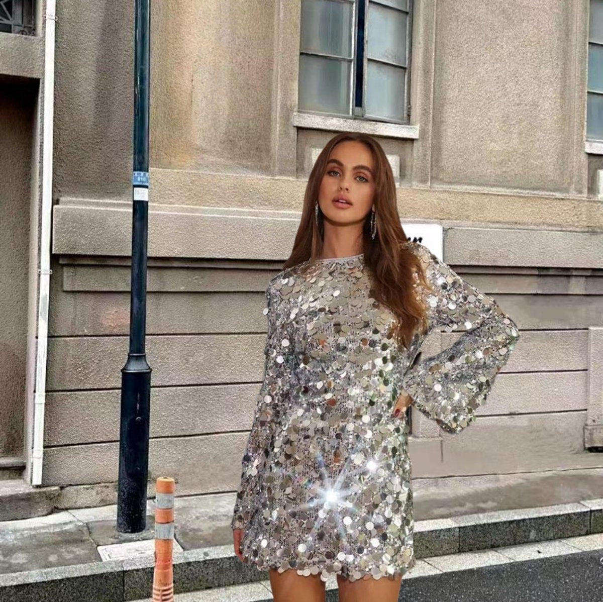 Lesley | Women's Elegant Sequin Mini Christmas Party Dress