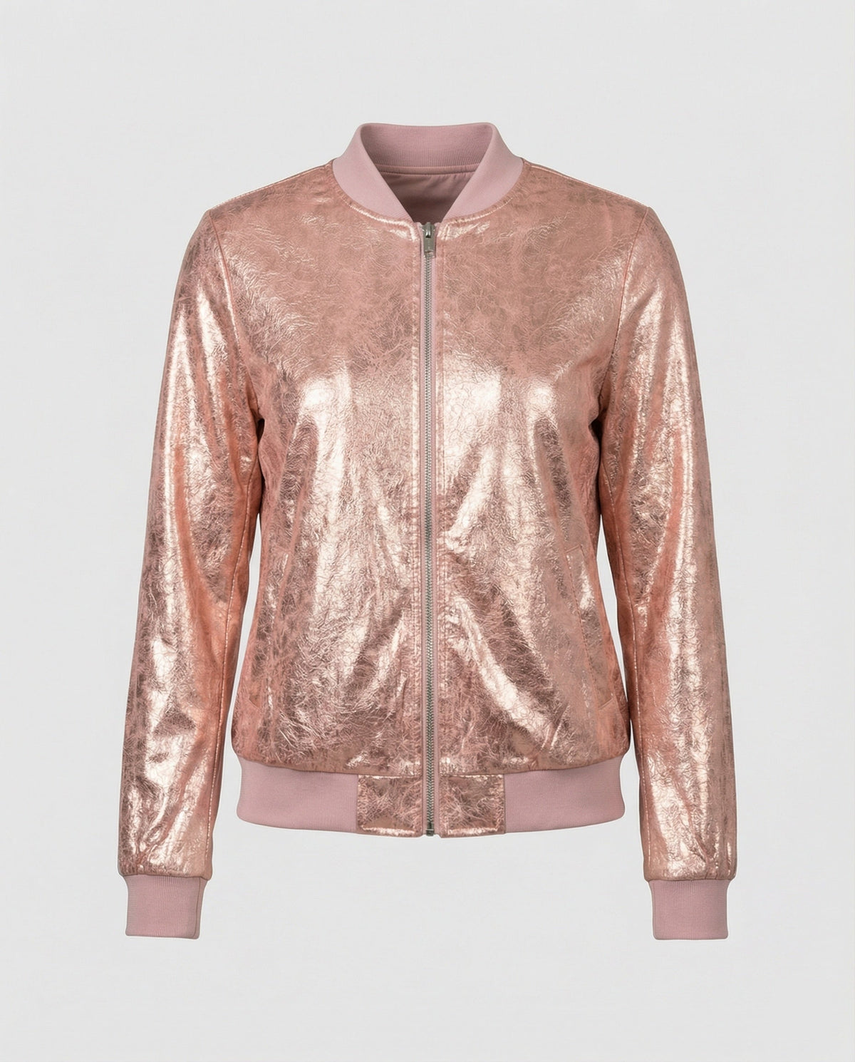 Lily | Women's Shimmer Zip-Up Bomber Jacket