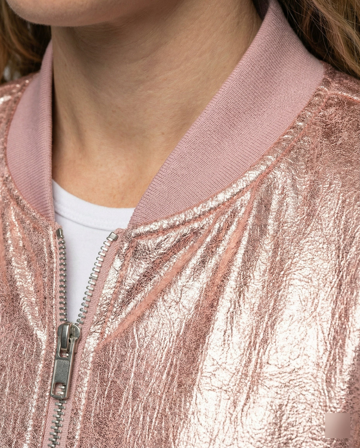 Lily | Women's Shimmer Zip-Up Bomber Jacket