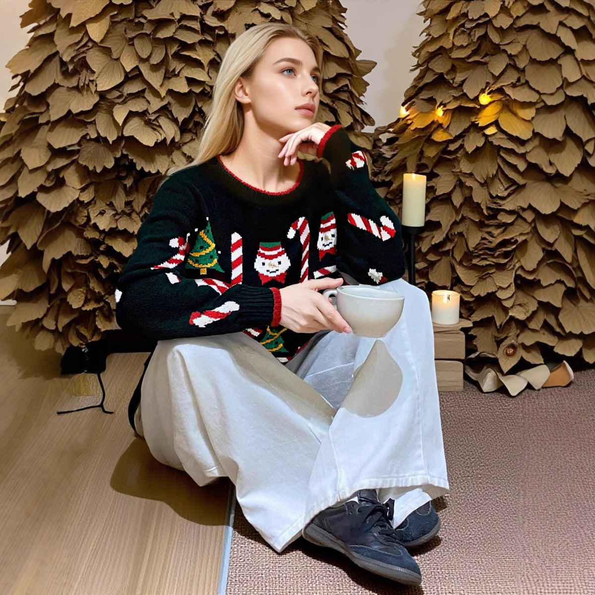 Lindsay | Women's Festive Knitted Christmas Jumper