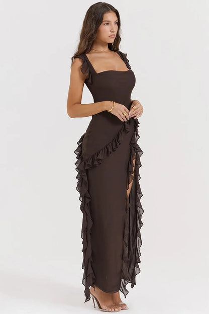 Bristol | Women’s Ruffled Maxi Evening Dress