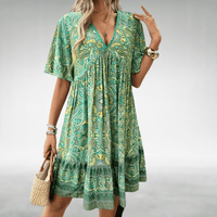 Sophie | Women's Printed Boho V-neck Midi Dress