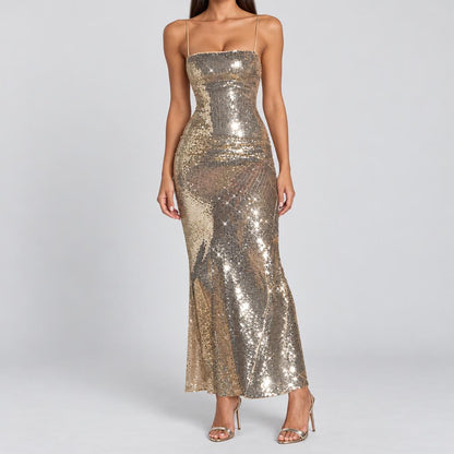 Michelle | Women's Elegant Sequin Maxi Evening Dress