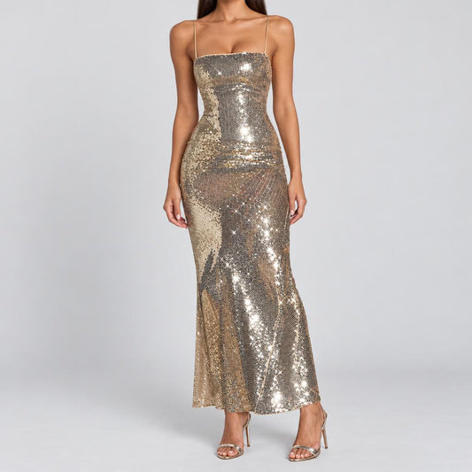 Michelle | Women's Elegant Sequin Maxi Evening Dress