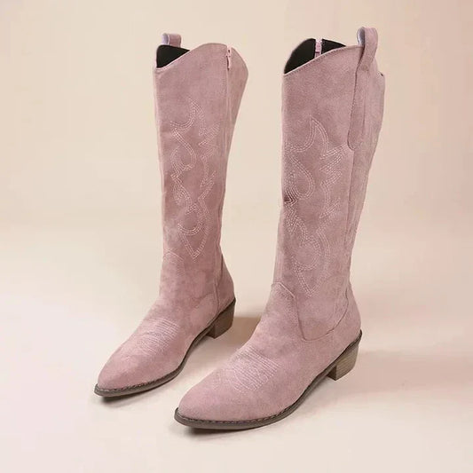 Imani | Women’s Side Zipper Knee High Cowboy Boots